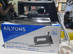 Ailyons Hd199a Electric Iron Stainless Steel Bottom Plate With 1000w ,