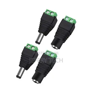 2 Male + 2 Female 12 v 2.1x5.5mm Dc Poweplug Adapter Barrel Connector