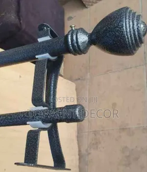 Grey Powder Coated Sheer Rod and Curtain Rods