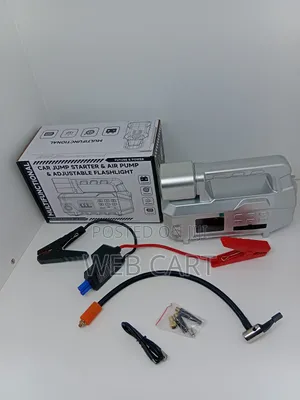 Emergency Power Kit: Jump Starter, Digital Compressor Flashlight