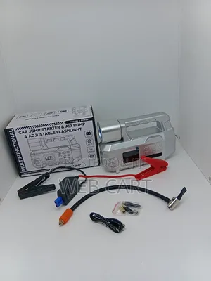 Compact Power Station: Jump Starter, Air Compressor Led Torch