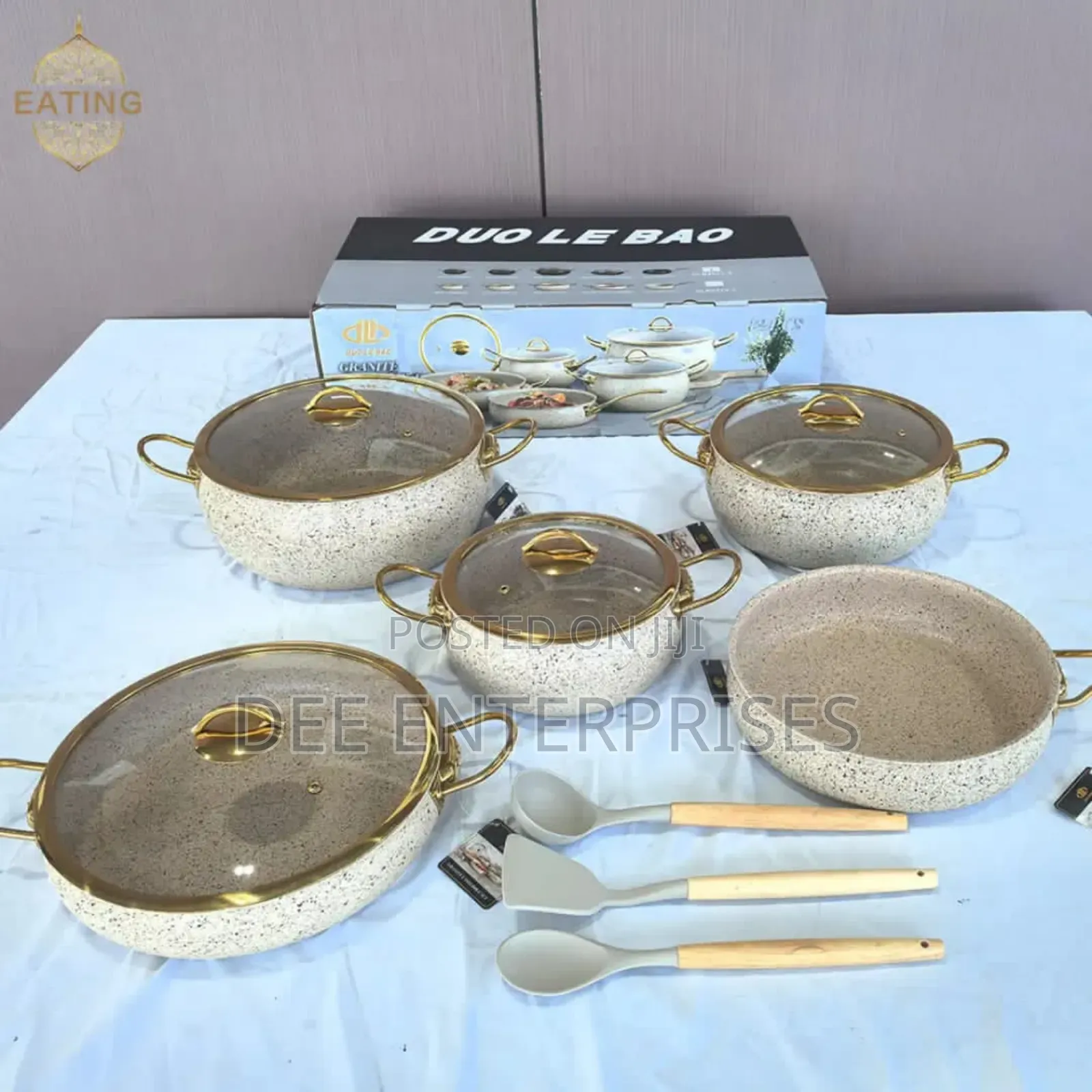 9pcs Granite Cookware Set