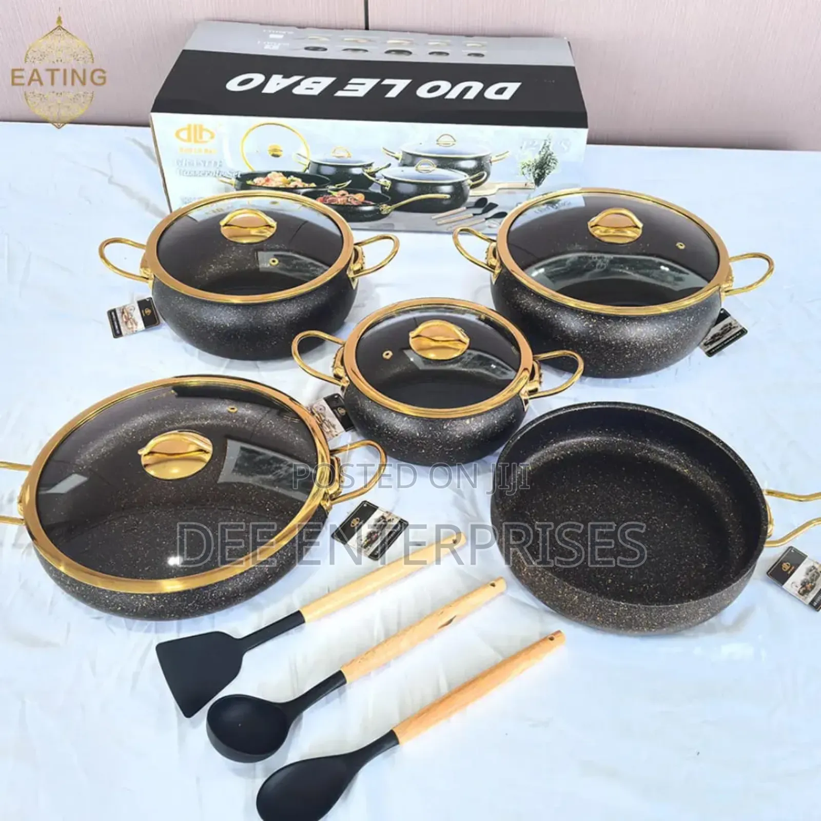 9pcs Granite Cookware Set
