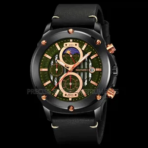 Skmei Leather Strap Gents Watch