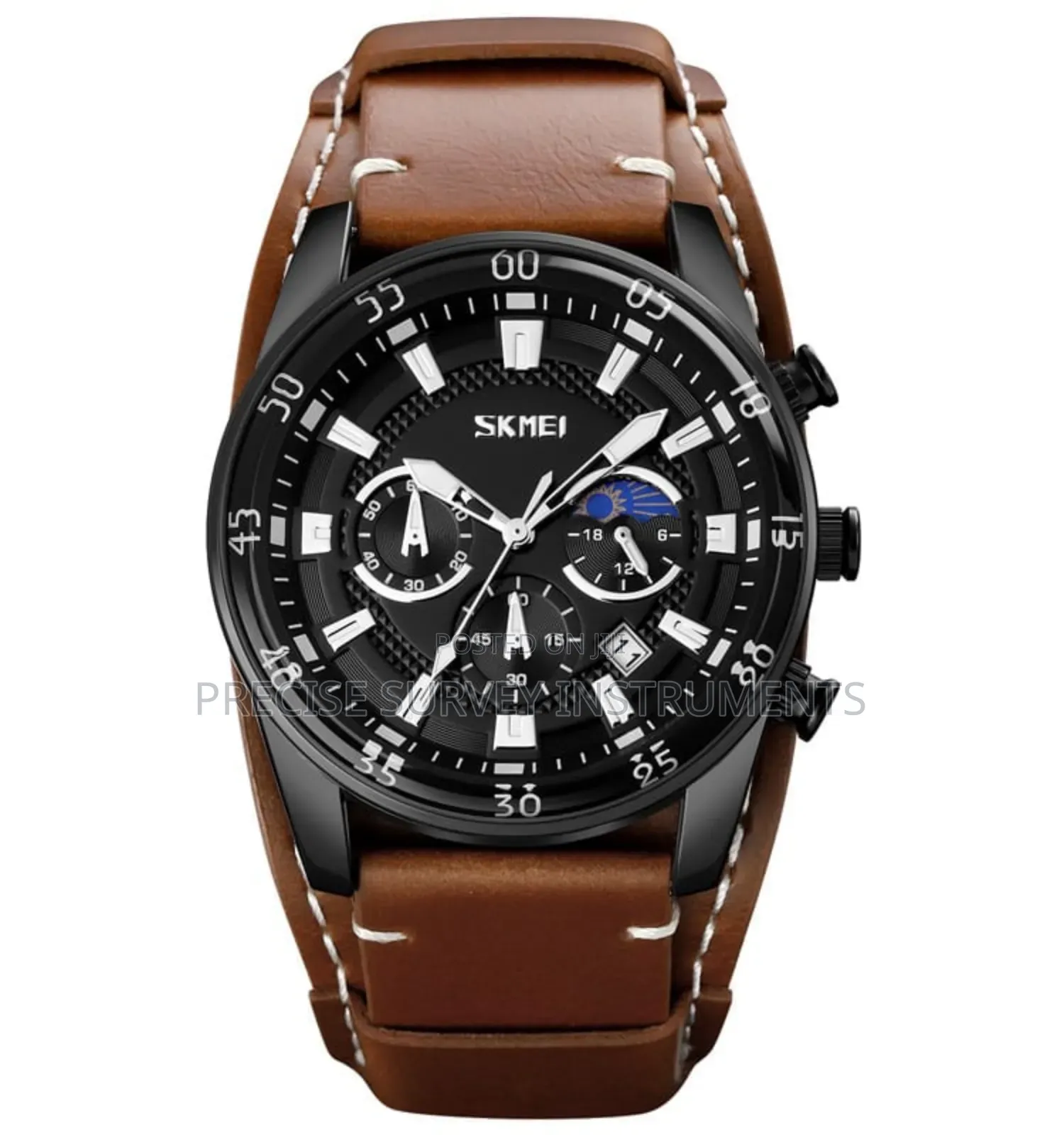 Brown Leather Strap Classic Mens Watch