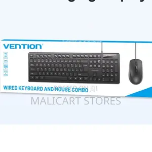 Vention Usb Wired Full-Sized Keyboard and Mouse Combo Black Slim Type