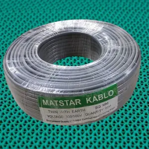 2.5mm2 Electrical Wiring Cable Grey 90m Roll Twin With Earth Wire