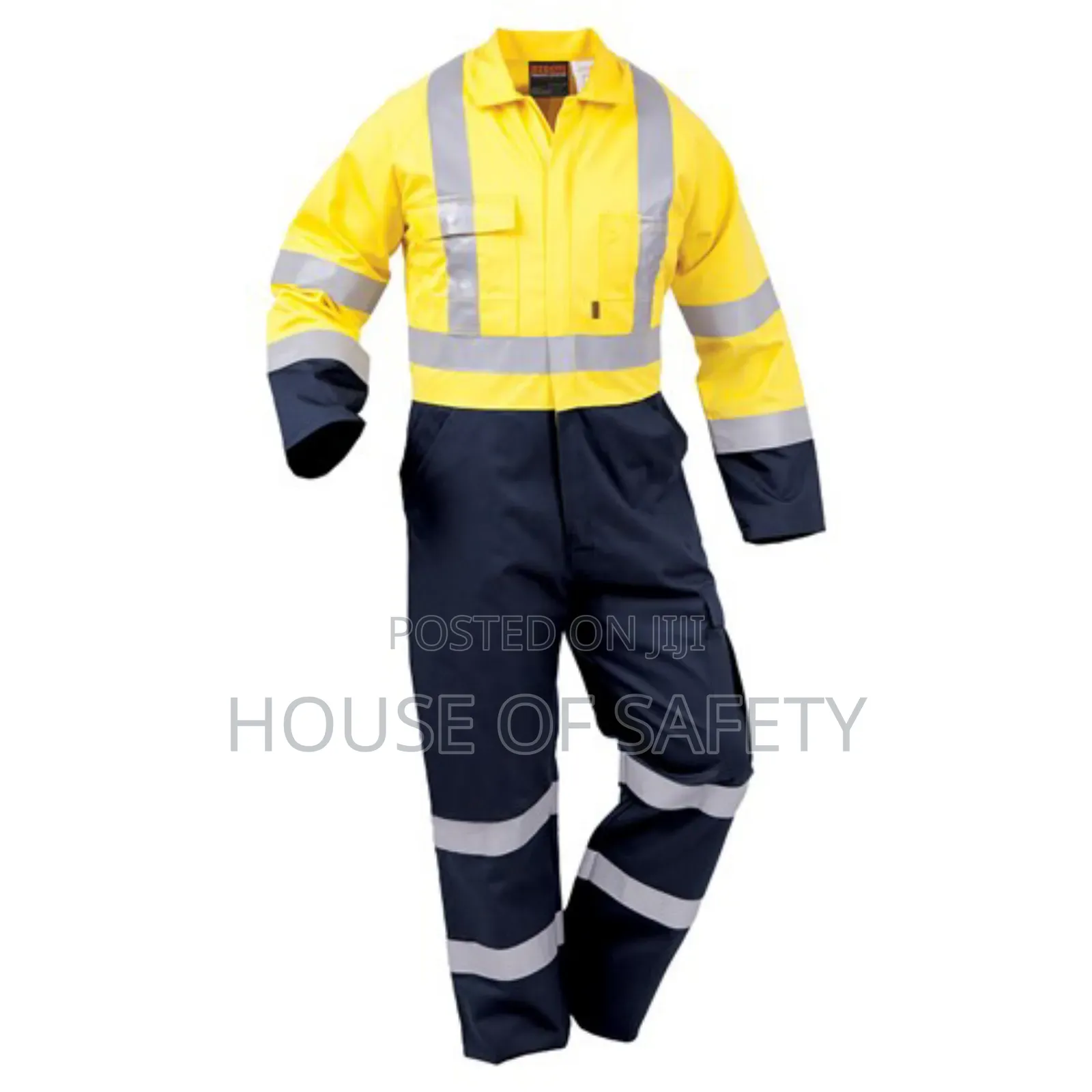 Multiple Colours Combined Overall With Zip and Reflector