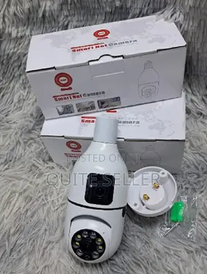 4mp Dual Lens CCTV Wifi Camera Rotatable 360 - Tracking Smart Bulb