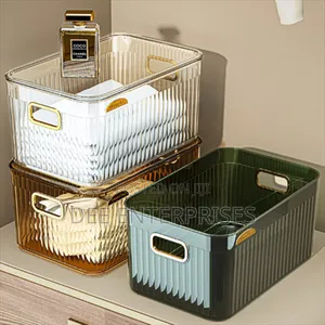 Big Elegant Gold Handle Container 27x21x10cm