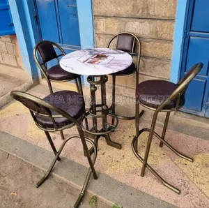 Bar Set of High Stools and a Unique Table.