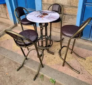 Bar Set of High Stools and a Unique Table.