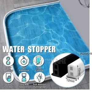 Adhesive Silicone Flexible Bathroom Shower Water Barrier Strip