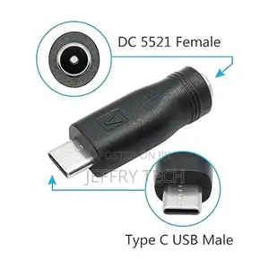 Dc Power Adapter (5.5mm X 2.1mm Female Jack) to Usb-C Type C Male