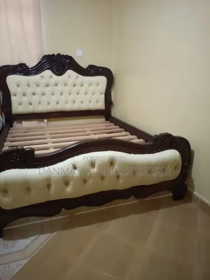 Luxurious Upholstered Wooden Bed