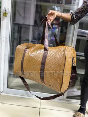 Big Capacity Leather Travelling Bag's in Light Blue Shade