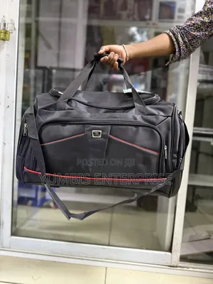 Black Oxford Travel Bag's With Multiple Pockets