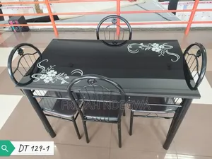 Executive Black 4 Sitter Dinning Table