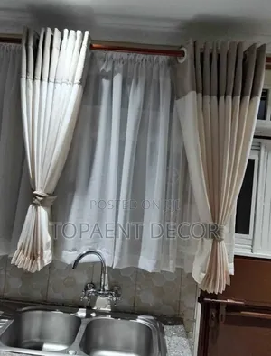 2 Curtains Merged 3m Window Curtains and 2m Sheers