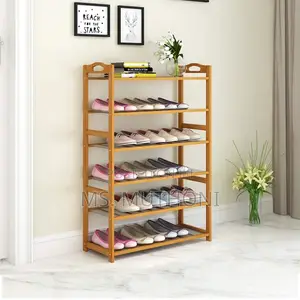 Bamboo Shoe Rack 6-Tier Entryway Shoe Shelf Storage Organizer
