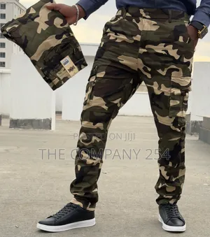 Quality Hard Khaki Designer Combat Side Pocket Cargo Slim Fit Trouser
