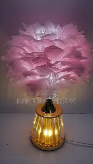 Crystal Feather Lamp Table