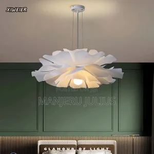White Flower Pendant Light