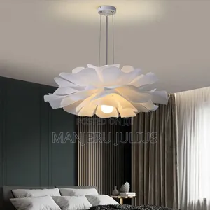 White Flower Pendant Light