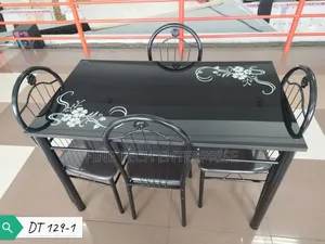 Executive Black 4 Sitter Dinning Table