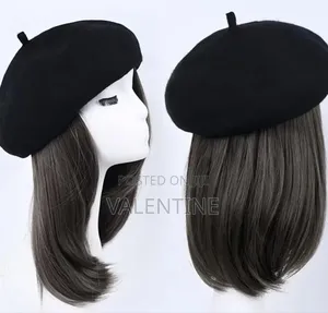 Black Beret With Wig