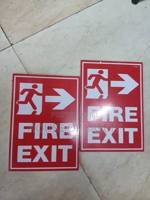Red Fire Safety Signages A4