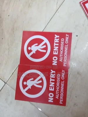 Red Fire Safety Signages A4