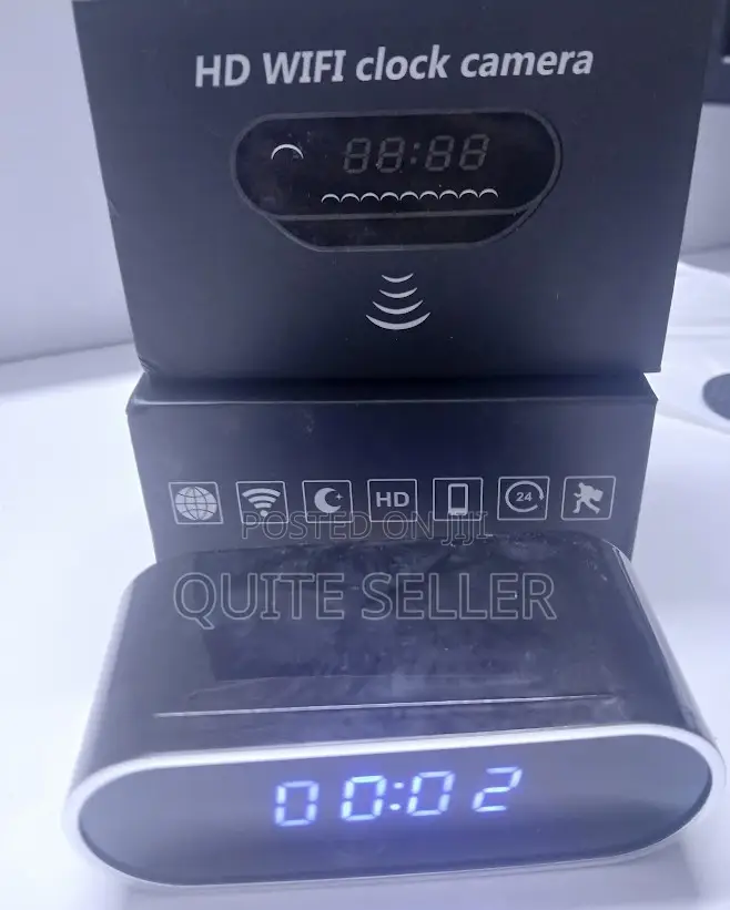 New Wifi Clock Hidden Spy Camera With Remote Phone Access
