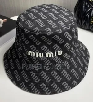 Miu Miu Black Designer Bucket Hat