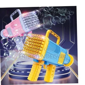 Rechargeable Bubble Gun - 60 Holes With Lights