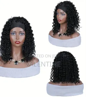 Deep Wave Kinky Hair With Rose Net Cap Headband