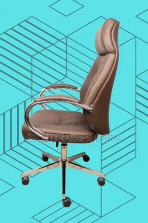 Brown Executive Leather Office Chair (Breathable) — Hot Deal