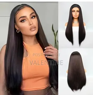 Headband With Long Straight Hair Wig