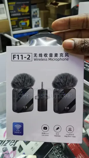 F11_2 3in 1 Noise Cancelling Mic Dual Mini Wireless Microphone