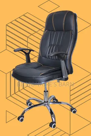 Executive Leather Office Chair | Quiet-Roll Lumbar Support