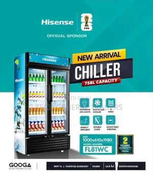 Hisense 758l Double Door Showcase Energy Saver Fridge