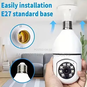 360° Panoramic Light Bulb Security Camera With Motion Detection