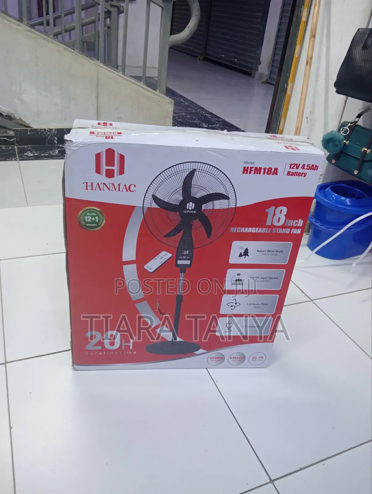 Hanmac 18" Digital Fan With Adjustable Height