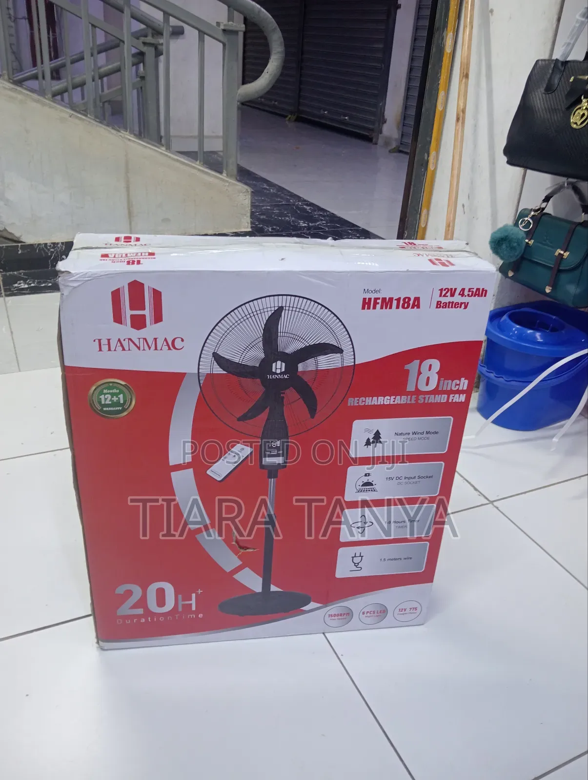 Hanmac 18" Digital Fan With Adjustable Height