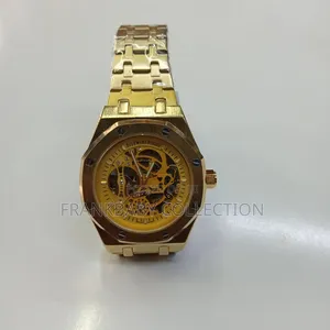 Gold Automatic Skeleton Watch