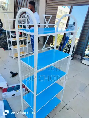 Sky-Blue Modern Shoe Rack