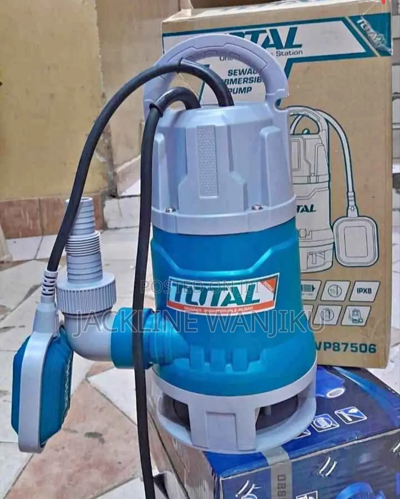 1hp Electric Submersible Sewage Pump 18m Max Head