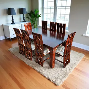 Dining Set an Artisanal, 8 Seater All Wooden Dining Set