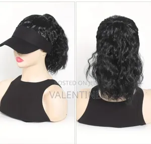 Curly Wave Ponytail Wig With Baseball