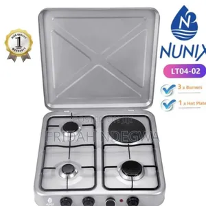 Nunix Table Top Cooker 3 Gas + 1 Electric Burner